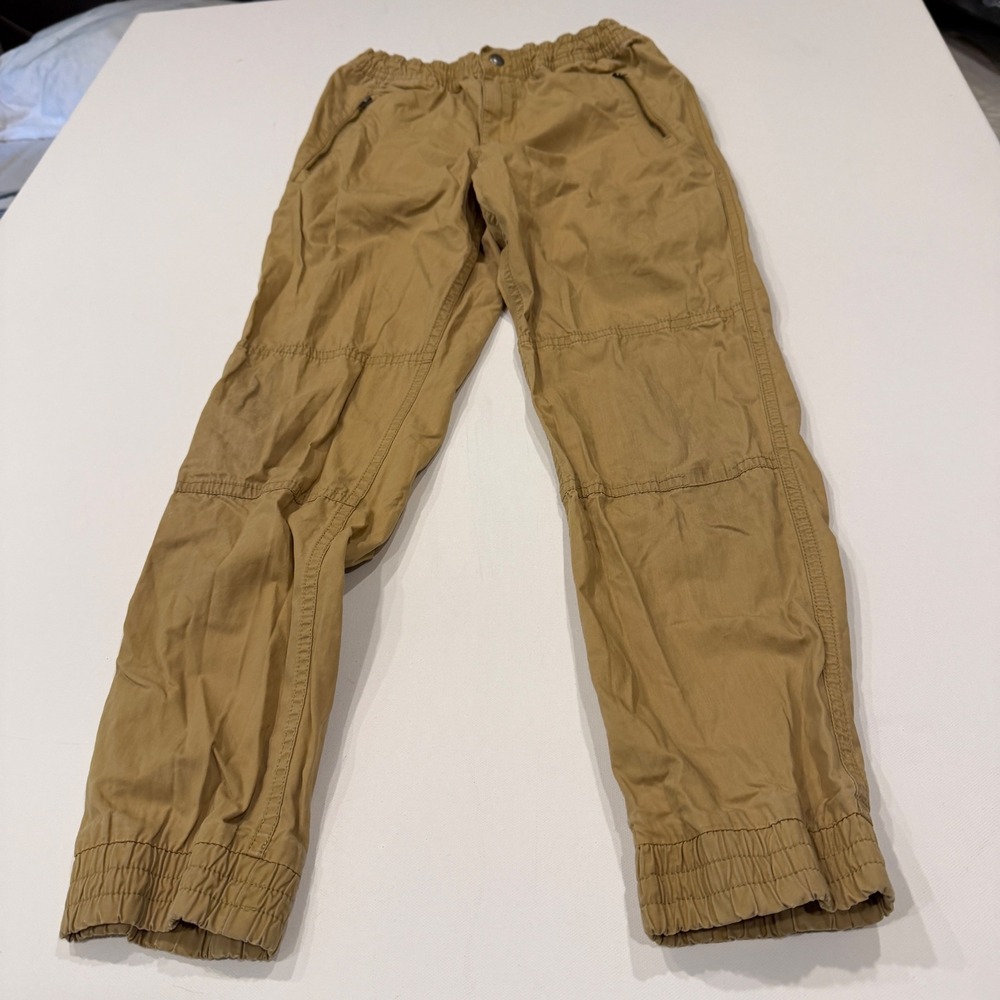 Polo Ralph Lauren Boys Khaki Jogger Pants Tan Elastic Waist Size M 10-12